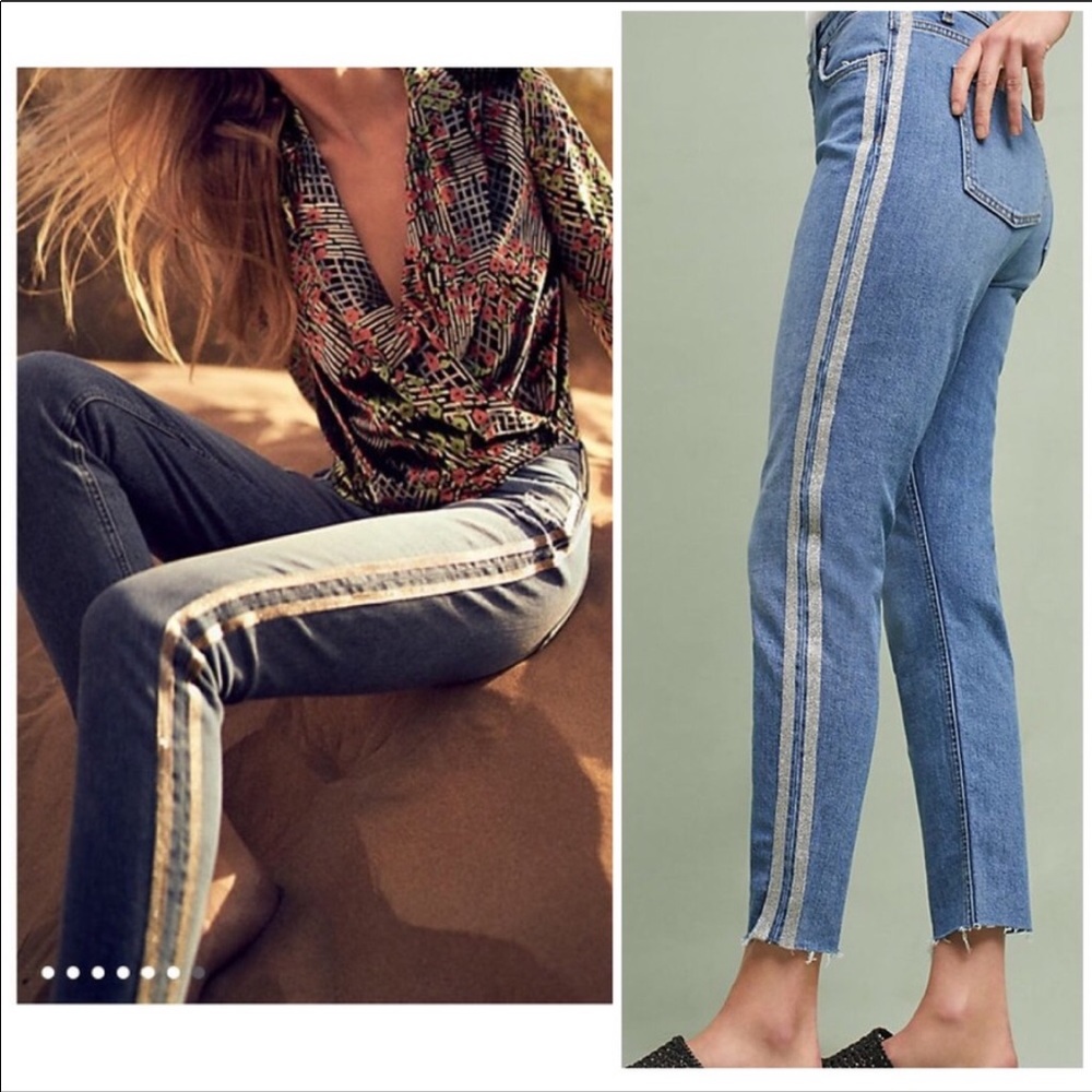 Anthro Pilcro High-Rise Slim Straight Jeans SZ 25